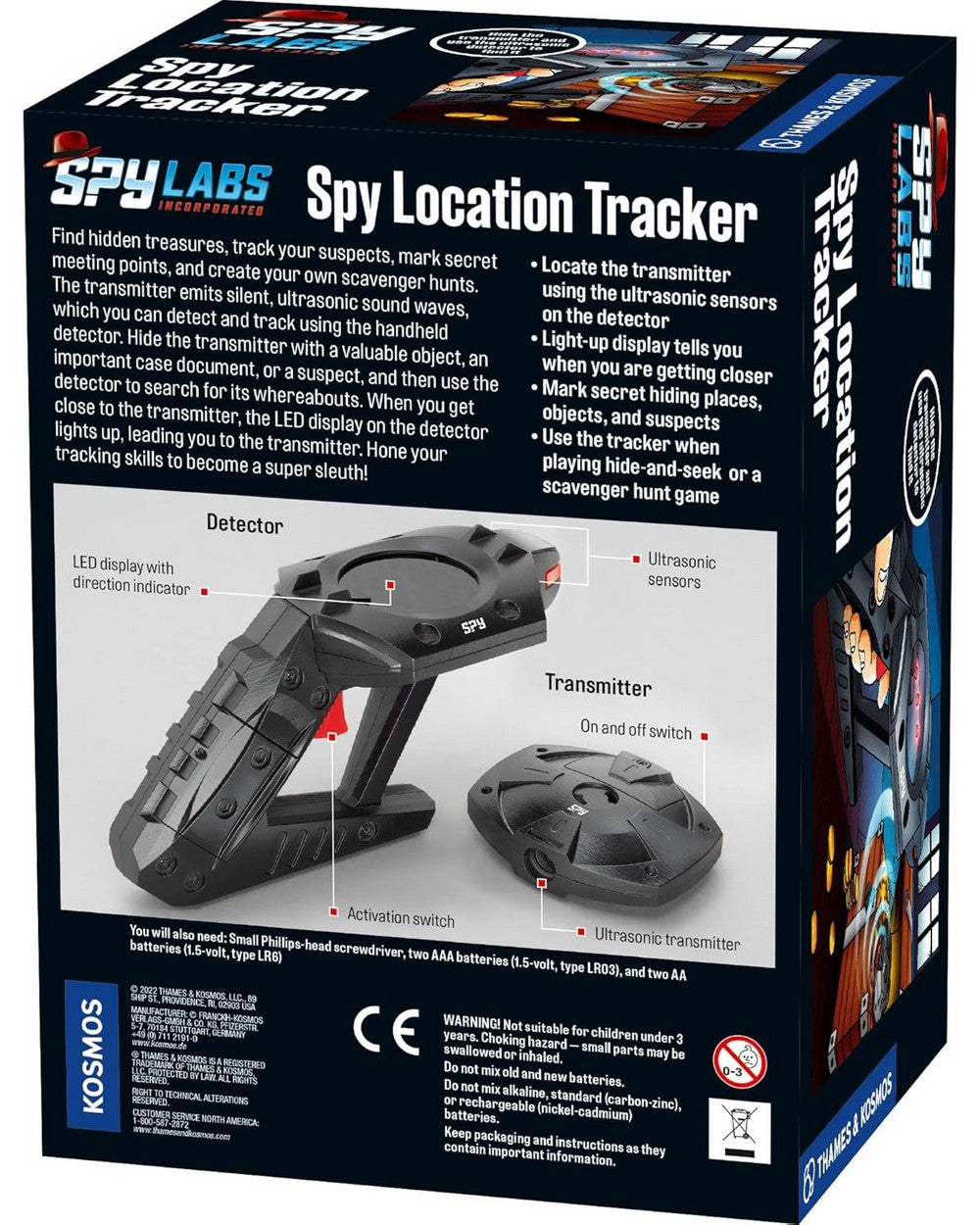 Thames & Kosmos Spy Labs Location Tracker Kit - DIY Tracking Device, Spy Gear for Kids, Educational STEM Toy, Interactive Secret Agent Fun