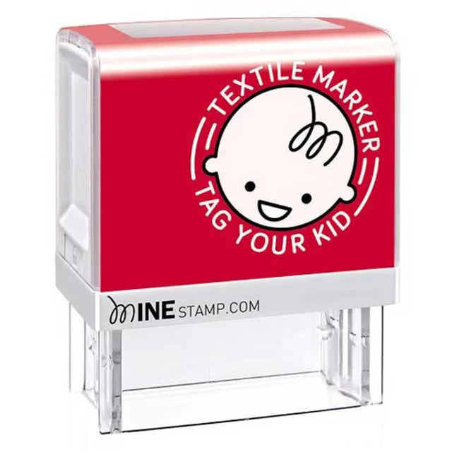 Mine Stamp for Clothes & Books, Fabric-Friendly, Non-Toxic Ink, Self-Inking, Long-Lasting, Eco-Friendly, Ideal for Labeling