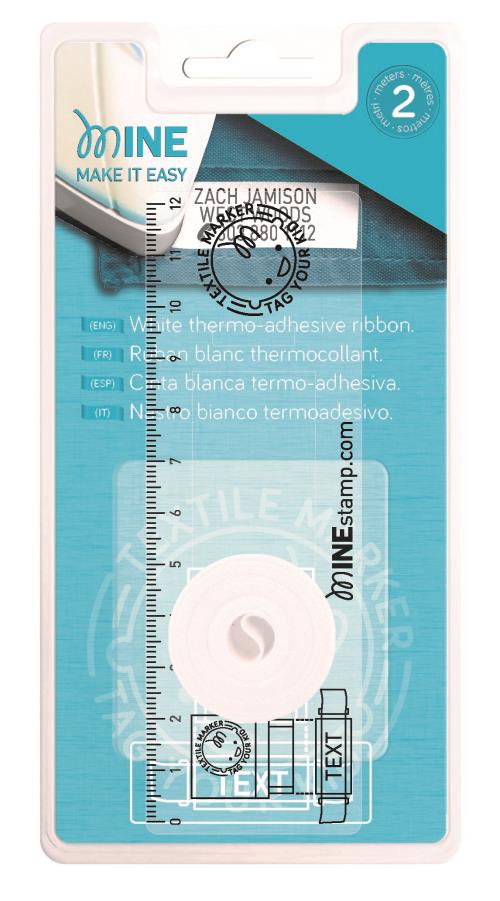 Mine Stamp Centering Ruler with 2 Meter Iron-On Tape - Precision Ruler, Crafting Tools, Easy Alignment, Multi-Purpose,  Eco-Friendly