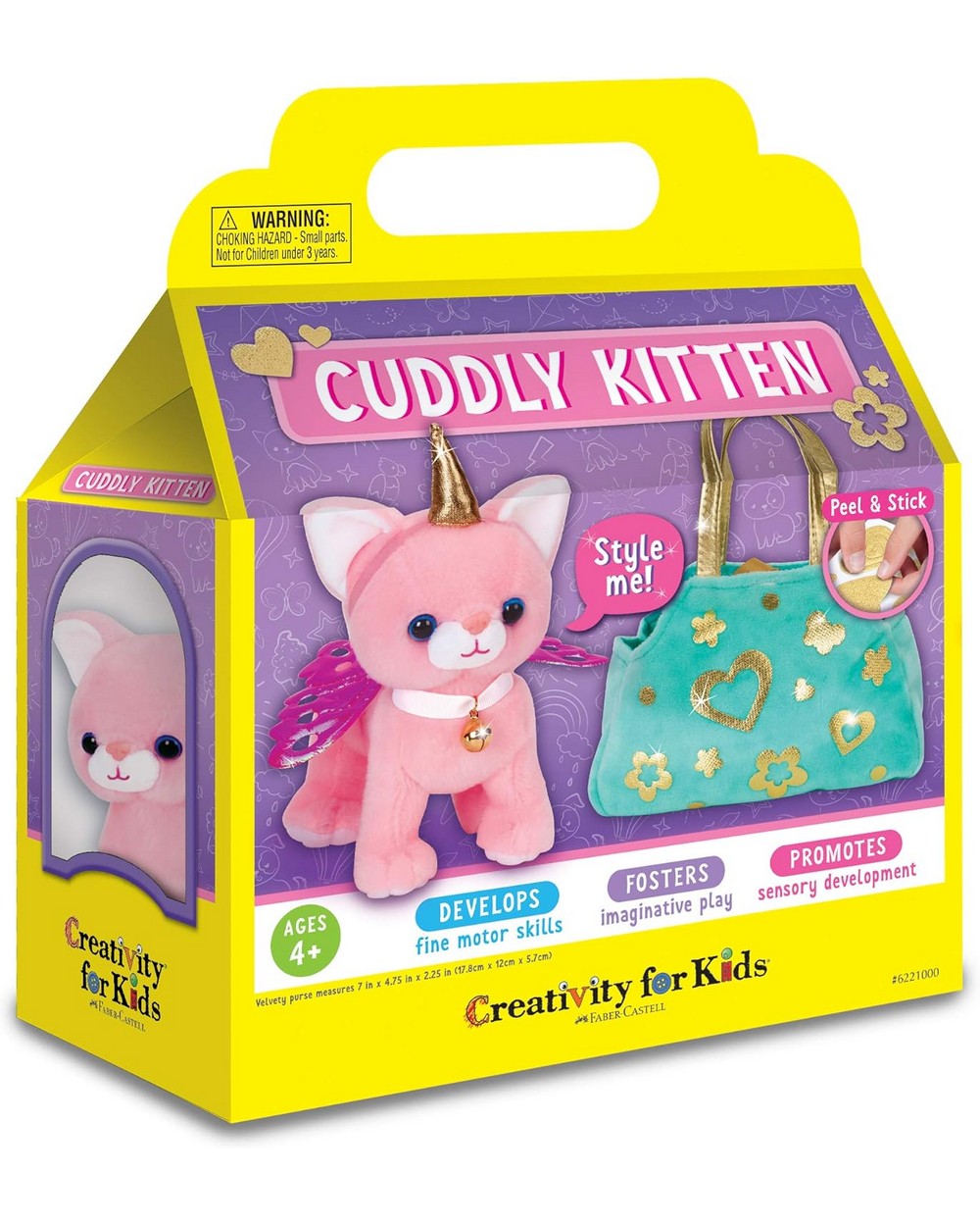 Creativity for Kids Cuddly Kitten – DIY Plush Craft Kit for Kids, Create Your Own Soft and Adorable Stuffed Kitten