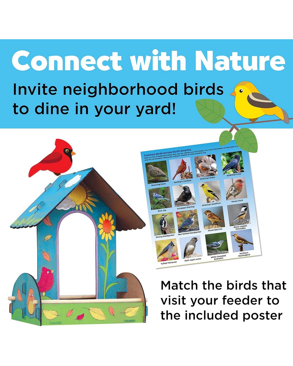 Creativity for Kids Build & Paint Bird Feeder – DIY Craft Kit for Kids, Wooden Bird Feeder, Fun Nature and Outdoor Project