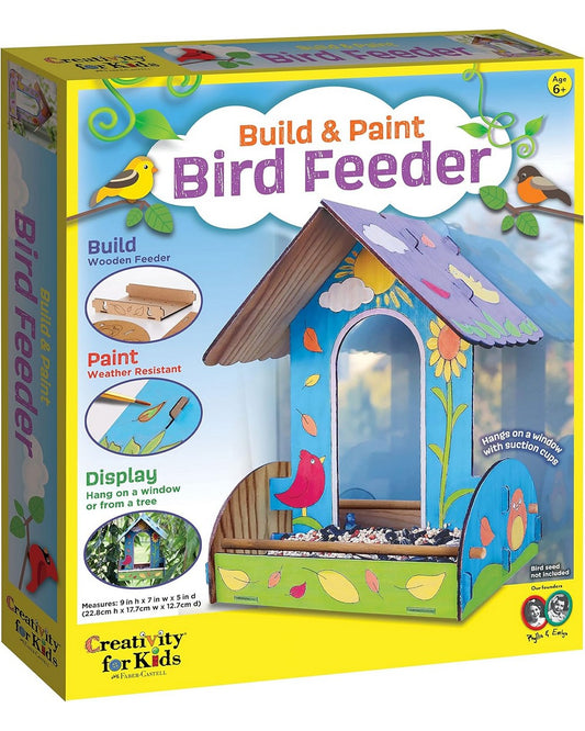 Creativity for Kids Build & Paint Bird Feeder – DIY Craft Kit for Kids, Wooden Bird Feeder, Fun Nature and Outdoor Project