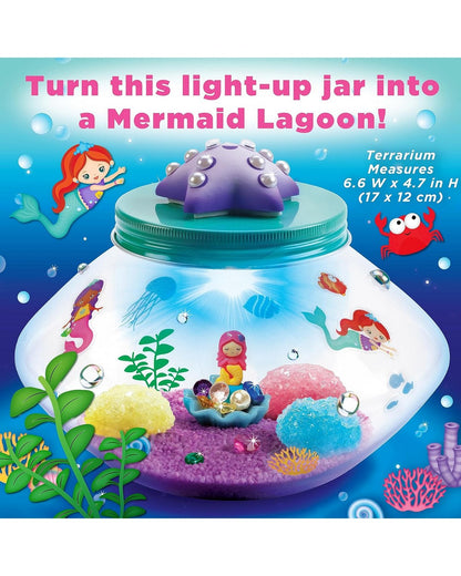 Creativity for Kids Crystal Mermaid Terrarium – DIY Craft Kit for Kids, Create and Decorate a Magical Mermaid-Themed Terrarium with Crystals and Miniatures