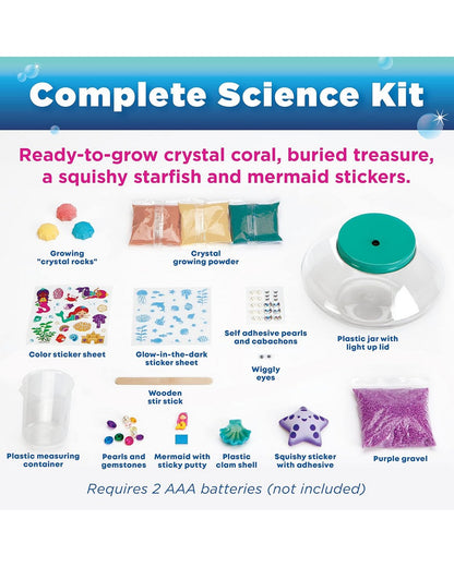 Creativity for Kids Crystal Mermaid Terrarium – DIY Craft Kit for Kids, Create and Decorate a Magical Mermaid-Themed Terrarium with Crystals and Miniatures