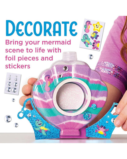 Creativity for Kids Sparkle Sand Art Mermaid – DIY Craft Kit for Kids, Create a Sparkling Mermaid Sand Art Masterpiece