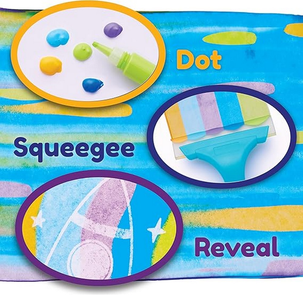 Creativity for Kids Squeegeez Magic Reveal Art Outer Space – DIY Art Set, Magic Reveal, Creative Craft, Kids Activity