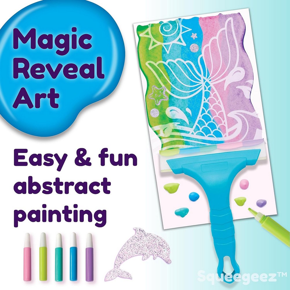 Creativity for Kids Squeegeez Magic Reveal Art Mermaid – DIY Craft Kit, Magical Reveal, Creative Art, Kids Activity