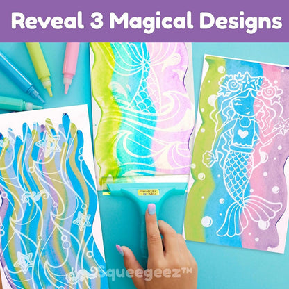 Creativity for Kids Squeegeez Magic Reveal Art Mermaid – DIY Craft Kit, Magical Reveal, Creative Art, Kids Activity