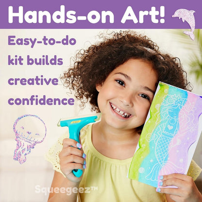 Creativity for Kids Squeegeez Magic Reveal Art Mermaid – DIY Craft Kit, Magical Reveal, Creative Art, Kids Activity