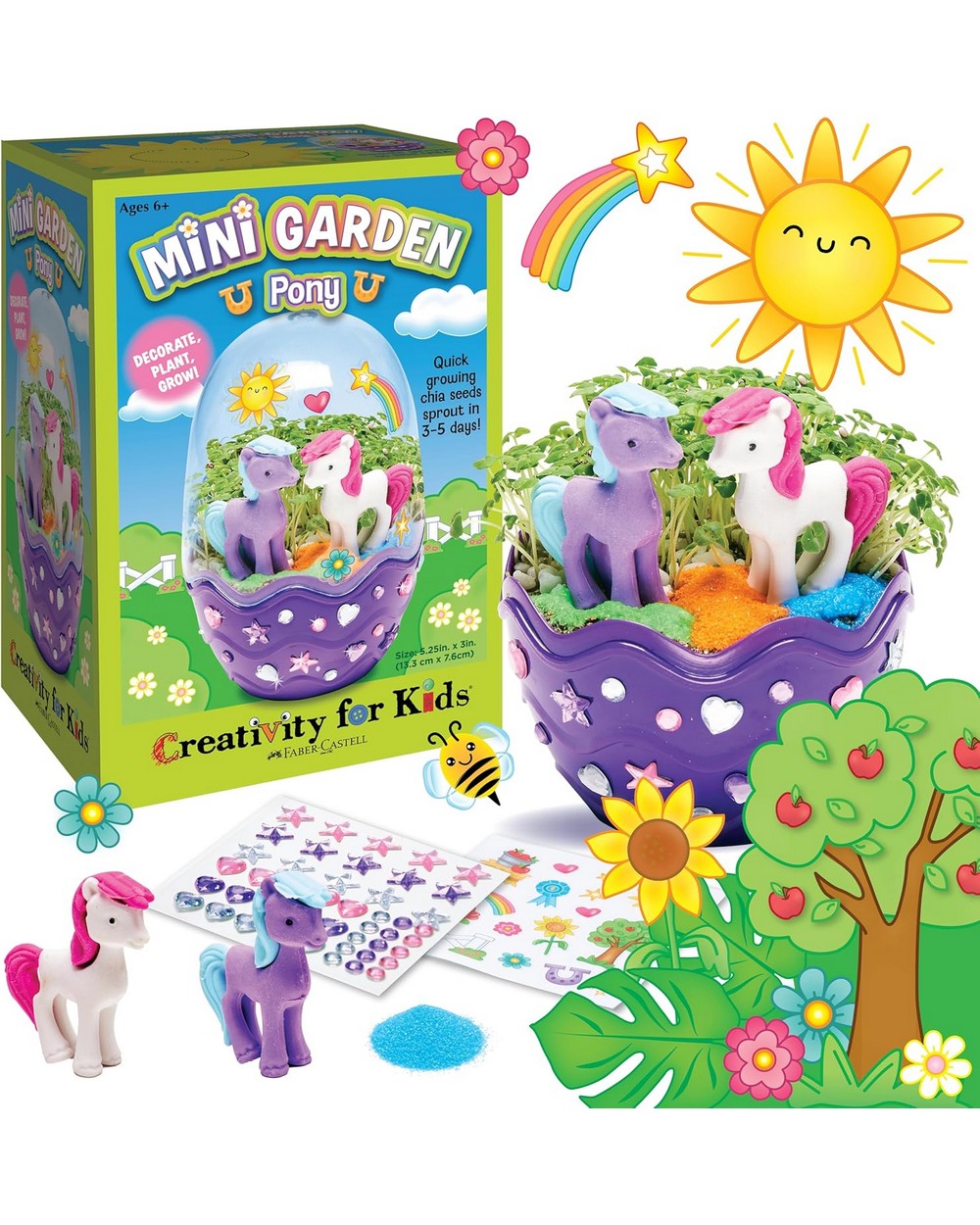 Creativity for Kids Mini Garden Pony Set - DIY Craft Kit, Fun Gardening Toy, Creative Play, Educational Gift