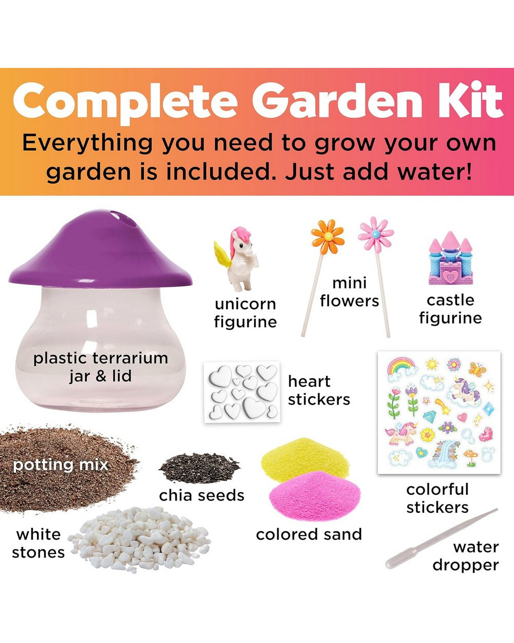 Creativity for Kids Plant & Grow Unicorn Forest Kit - DIY Craft Set, Magical Gardening Fun, Educational Toy, Creative Play