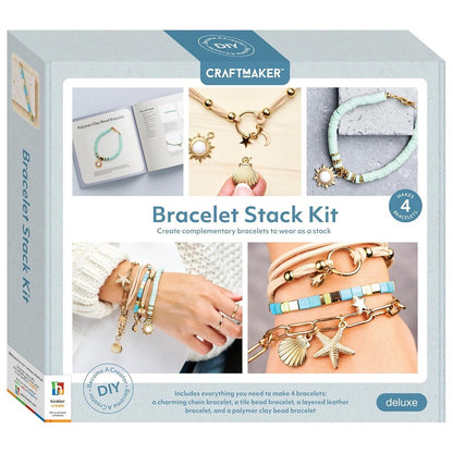 Hinkler Craft Maker Deluxe Bracelet Stack Kit – DIY Jewelry Making Set, Includes Beads, Threads, and Charms for Custom Bracelets