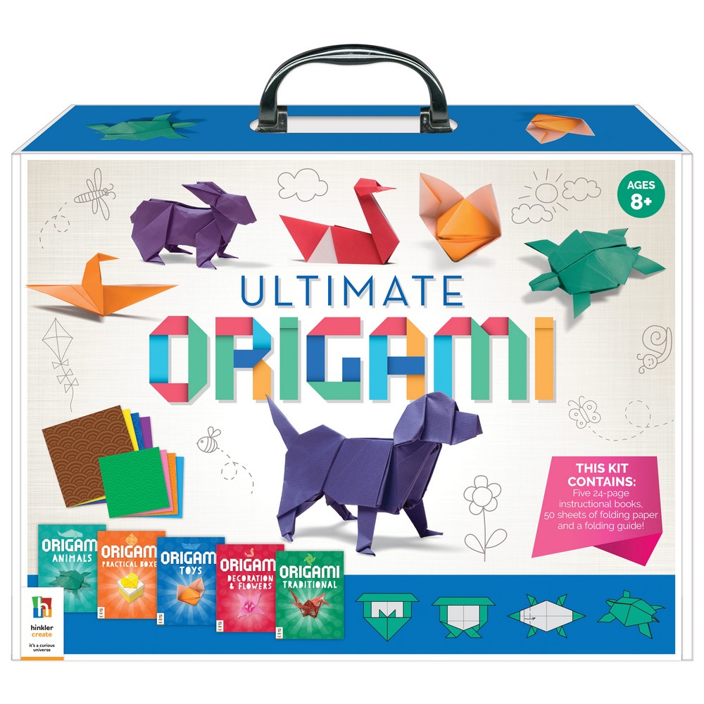 Hinkler Ultimate Origami Activity Case – Complete DIY Paper Folding Kit, Includes Paper Sheets, Instructions