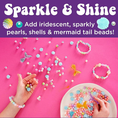 Creativity for Kids Bead Jewelry Jar – Mermaid-Themed, DIY Jewelry Craft Kit, Beads for Kids, Creative Activity