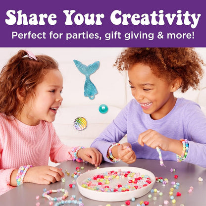 Creativity for Kids Bead Jewelry Jar – Mermaid-Themed, DIY Jewelry Craft Kit, Beads for Kids, Creative Activity