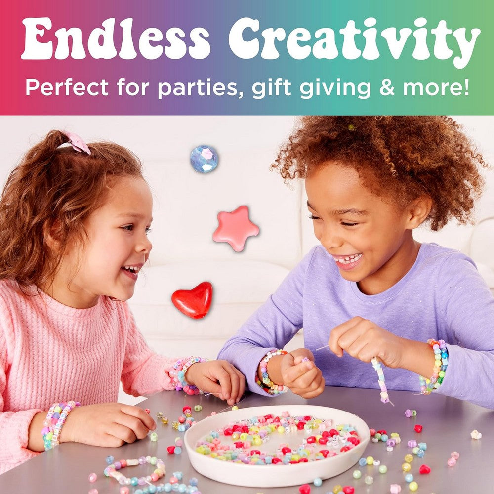 Creativity for Kids Bead Jewelry Jar – Rainbow-Themed, DIY Jewelry Craft Kit, Beads for Kids, Creative Activity