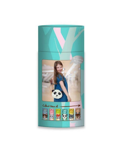 Avenir Loopie Fun My First Plush Bag Panda – DIY Plush Craft Kit for Kids, Adorable Panda Shaped Bag, Ideal for Beginners and Creative Play