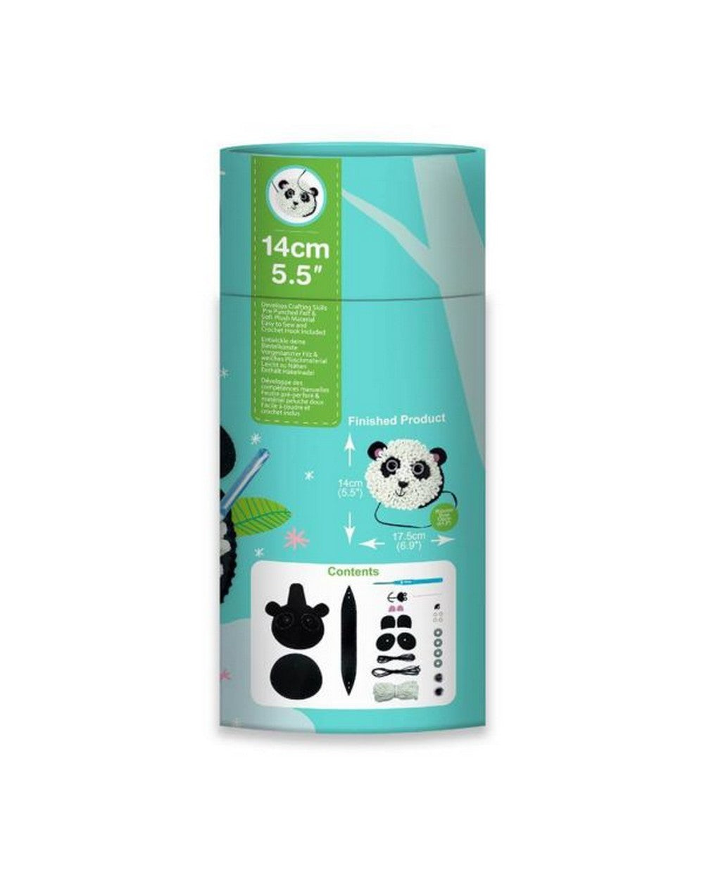 Avenir Loopie Fun My First Plush Bag Panda – DIY Plush Craft Kit for Kids, Adorable Panda Shaped Bag, Ideal for Beginners and Creative Play