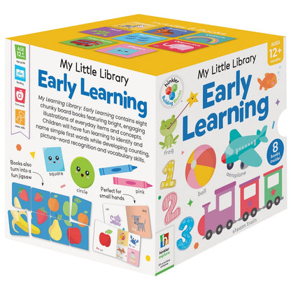 Hinkler Building Blocks Learning Library –Educational Toy for Toddlers, Includes 8 books Shape, Numbers, Food, Colours, Animals, Alphabets and More