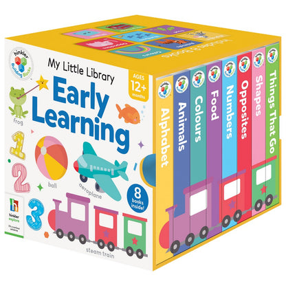 Hinkler Building Blocks Learning Library –Educational Toy for Toddlers, Includes 8 books Shape, Numbers, Food, Colours, Animals, Alphabets and More