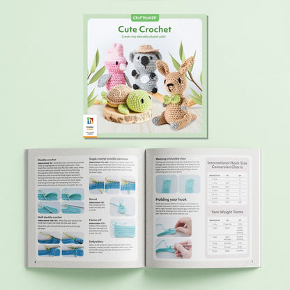 Hinkler Craft Maker Cute Crochet Kit – DIY Crochet Set, Includes Yarn, Hooks, and Step-by-Step Instructions for Fun Projects