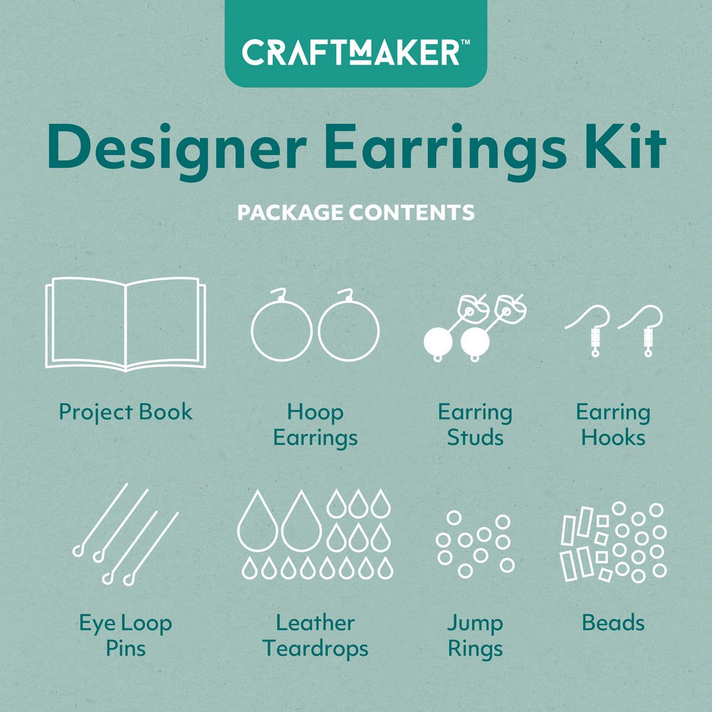 Hinkler Craft Maker Designer Earrings Kit – DIY Jewelry Making Set, Includes Beads, Tools, and Instructions for Custom Earrings