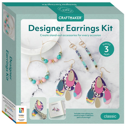 Hinkler Craft Maker Designer Earrings Kit – DIY Jewelry Making Set, Includes Beads, Tools, and Instructions for Custom Earrings