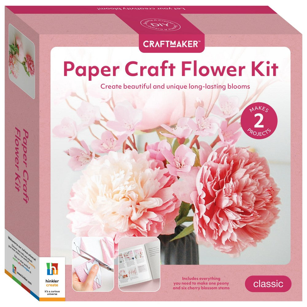 Hinkler Craft Maker Paper Craft Flower Kit – DIY Paper Flower Making Set, Includes Paper, Tools, and Instructions for Creative Floral Designs