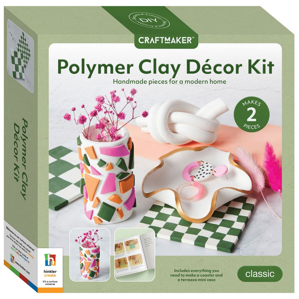 Hinkler Craft Maker Polymer Clay Décor Kit – DIY Clay Art Set, Includes Molds, Tools, and Instructions for Creating Custom Home Décor