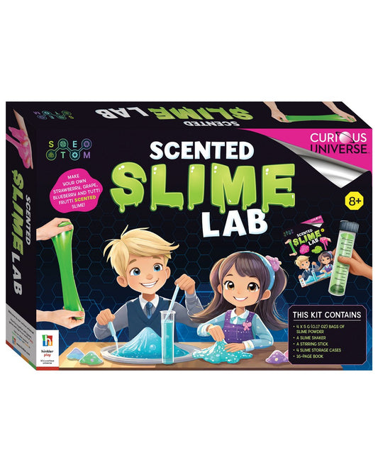 "Hinkler Curious Universe Scented Slime Creation Lab - DIY Slime Making Kit, Fun Sensory Activity, Educational STEM Project, Creative Play for Kids