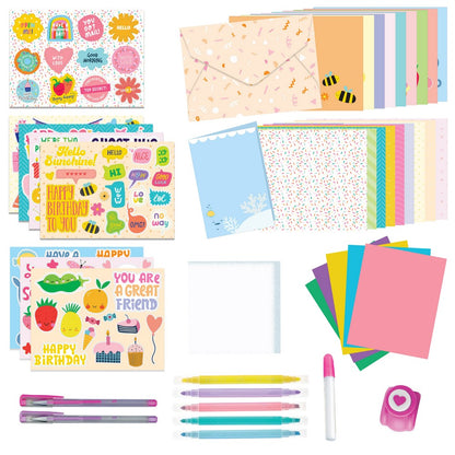 Hinkler Mindful Me BFF Card Making Kit – DIY Friendship Card Set, Includes Stamps, Stickers, and Instructions for Personalized Cards