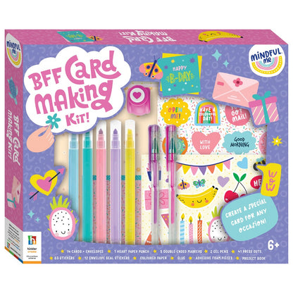 Hinkler Mindful Me BFF Card Making Kit – DIY Friendship Card Set, Includes Stamps, Stickers, and Instructions for Personalized Cards