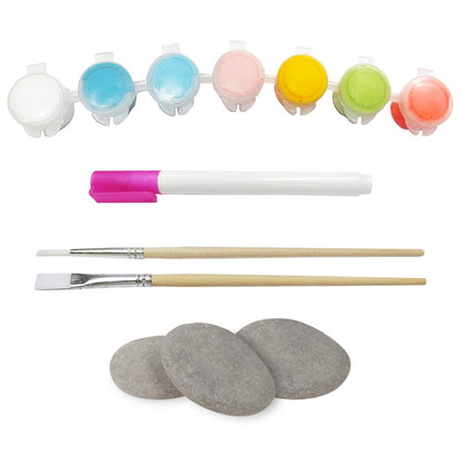 Hinkler OMC! Write On! Rock Painting Kit – DIY Art Set, Includes Paints, Brushes, and Rocks for Creative Stone Designs