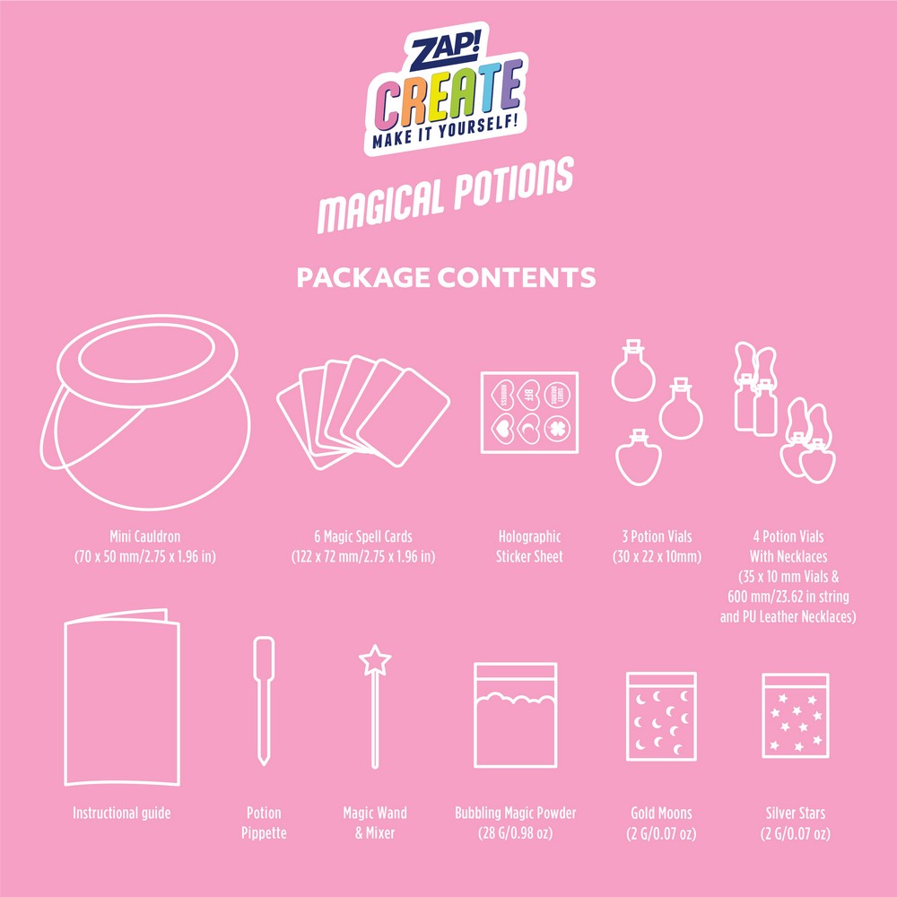 Hinkler Zap Create Magical Potions Kit – DIY Science Kit, Includes Ingredients, Tools, and Instructions for Fun Potion-Making Experiments