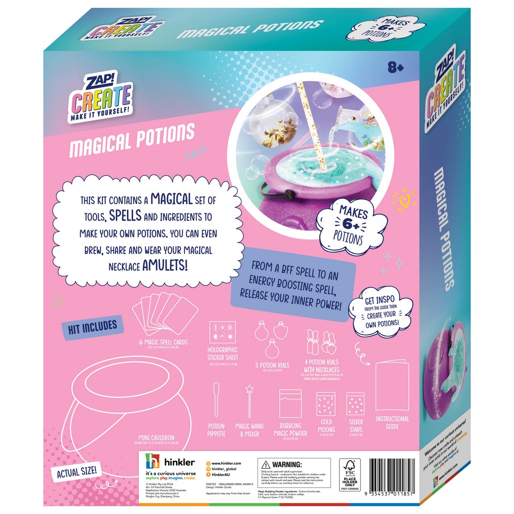 Hinkler Zap Create Magical Potions Kit – DIY Science Kit, Includes Ingredients, Tools, and Instructions for Fun Potion-Making Experiments