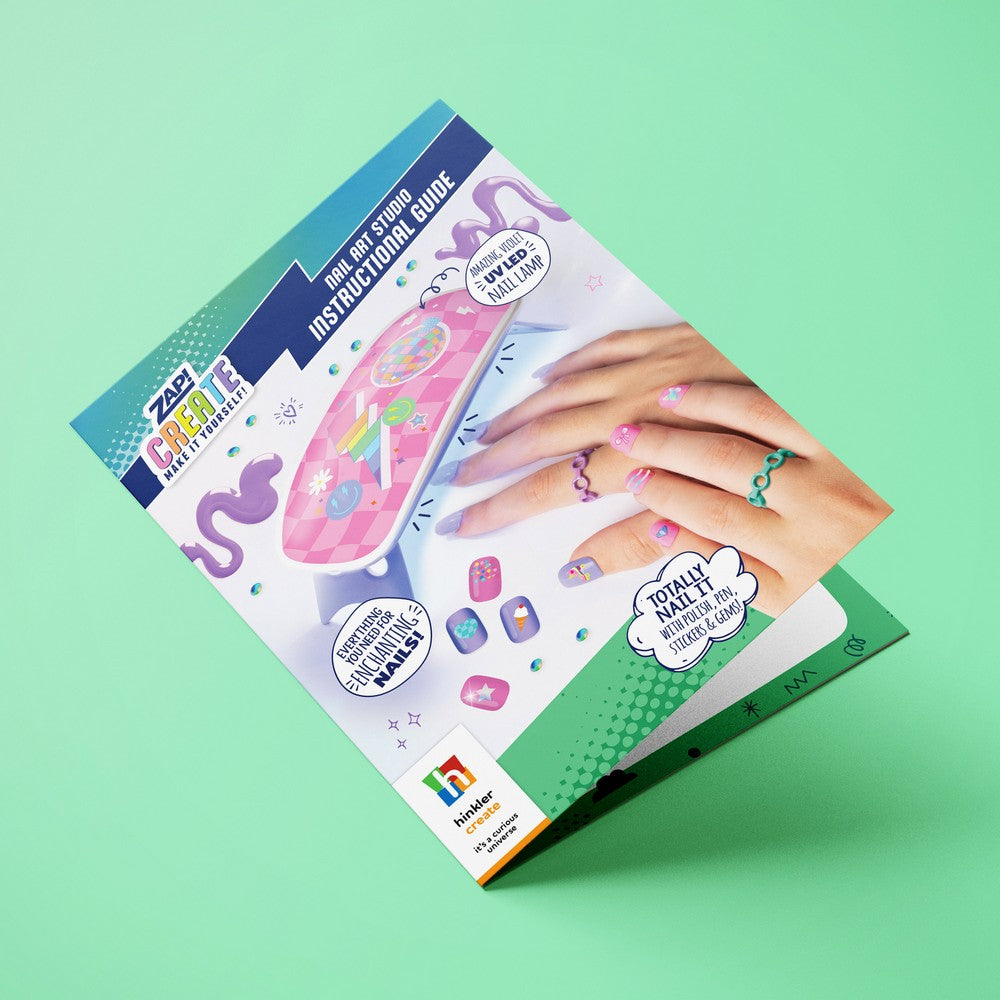 Hinkler Zap Create Nail Art Studio Kit – DIY Nail Design Set, Includes Polishes, Tools, and Stencils for Creative Nail Art