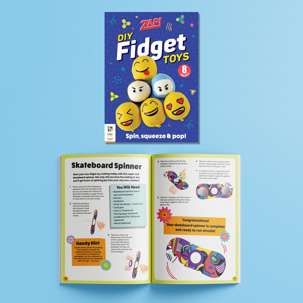 Hinkler Zap! DIY Fidget Toys Kit – Create Your Own Stress-Relieving Fidget Gadgets, Includes Materials, Tools, and Instructions