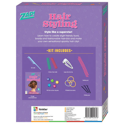 Hinkler Zap! Hair Styling Kit – DIY Hair Design Set, Includes Tools, Accessories, and Instructions for Creative Hairstyles