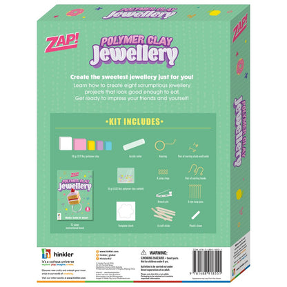 Hinkler Zap! Polymer Clay Jewellery Kit – DIY Jewelry Making Set, Includes Clay, Tools, and Instructions for Custom Earrings and Necklaces