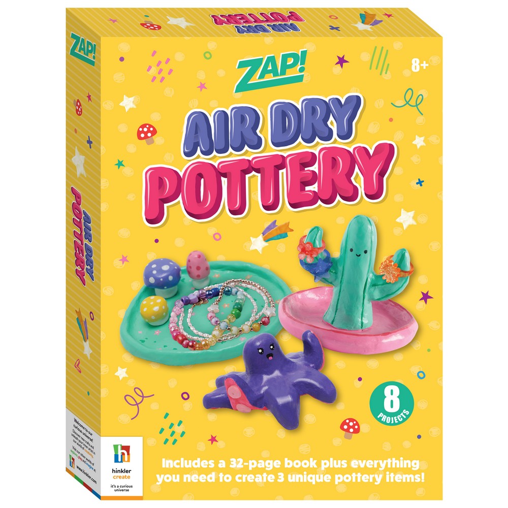 Hinkler Zap! Pottery Kit – DIY Clay Pottery Set, Includes Tools, Clay, and Instructions for Crafting Unique Pottery Pieces