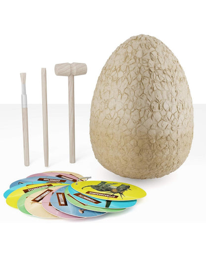 Dan & Darci Jumbo Dino Egg - Dinosaur Excavation Kit, STEM Discovery Toy, Educational Craft, Fun Activity