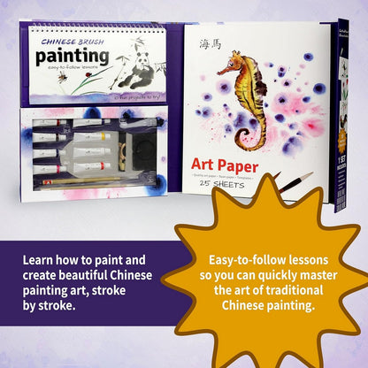SpiceBox Chinese Brush Painting – Kids Creative Art & Traditional Painting Kit