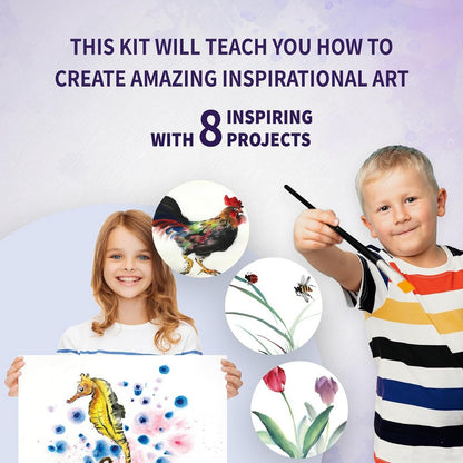 SpiceBox Chinese Brush Painting – Kids Creative Art & Traditional Painting Kit