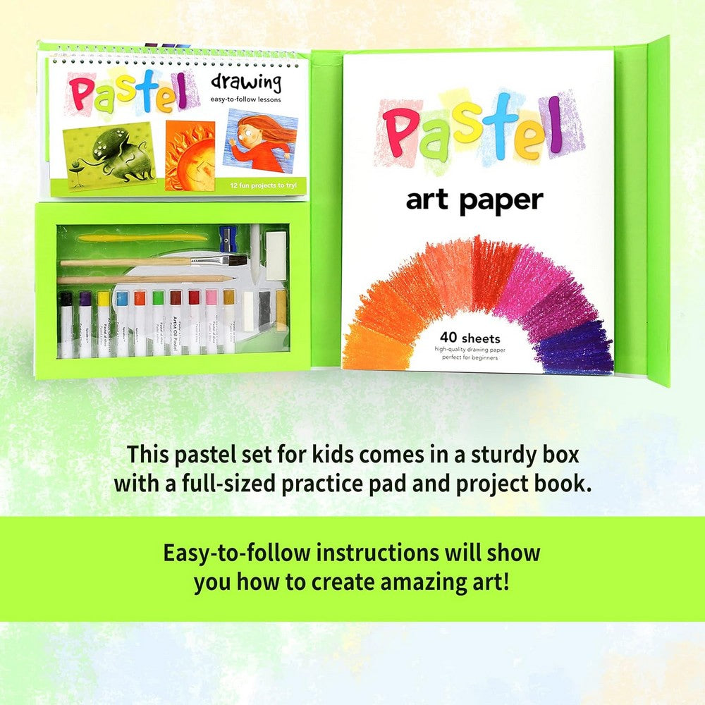 SpiceBox Pastels – Kids Creative Pastel Art Set for Drawing, Coloring & Crafting