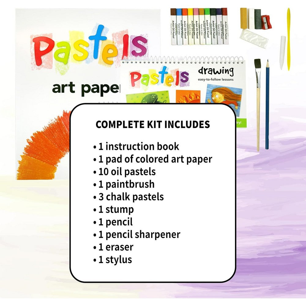SpiceBox Pastels – Kids Creative Pastel Art Set for Drawing, Coloring & Crafting