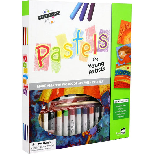 SpiceBox Pastels – Kids Creative Pastel Art Set for Drawing, Coloring & Crafting