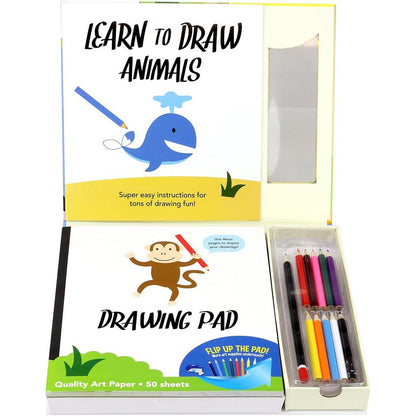 SpiceBox Drawing Animals – Kids Creative Art, Drawing & Sketching Kit