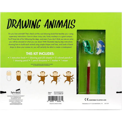 SpiceBox Drawing Animals – Kids Creative Art, Drawing & Sketching Kit