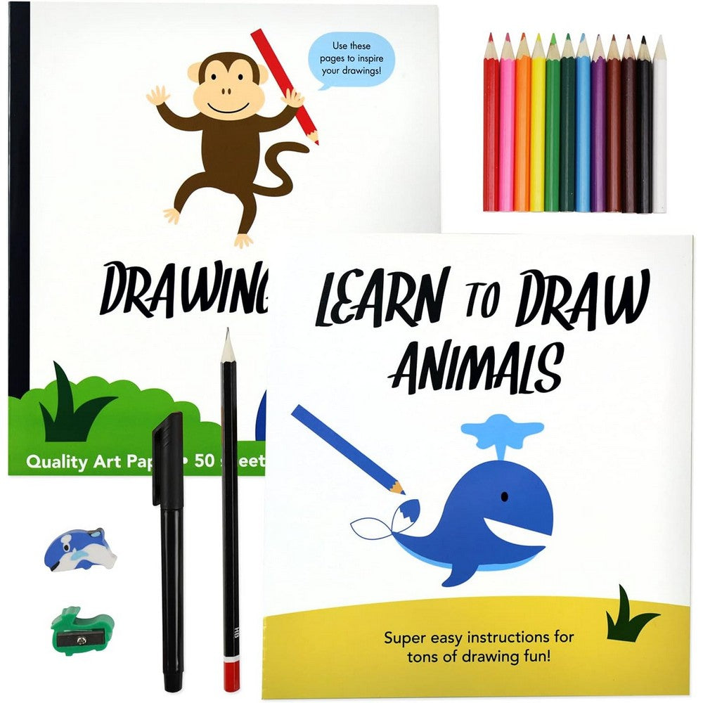 SpiceBox Drawing Animals – Kids Creative Art, Drawing & Sketching Kit