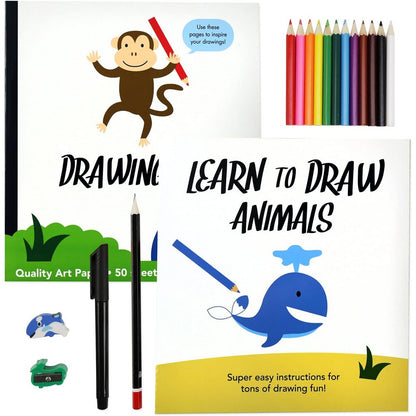 SpiceBox Drawing Animals – Kids Creative Art, Drawing & Sketching Kit
